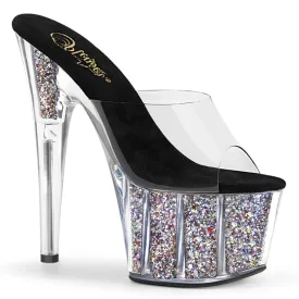 ADORE-701CG Silver Glitter Pole Dancing High Heels