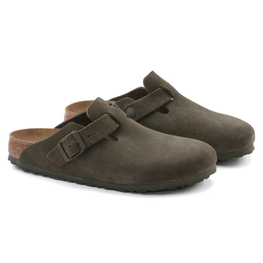 Birkenstock Boston Suede Leather - Modern Suede Thyme