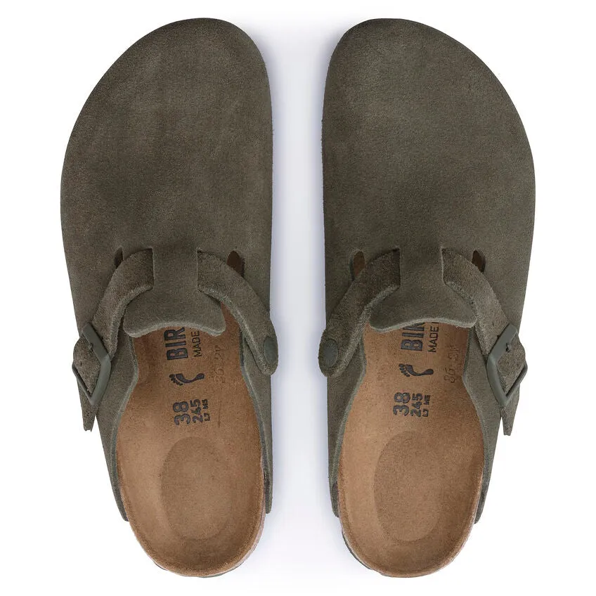 Birkenstock Boston Suede Leather - Modern Suede Thyme