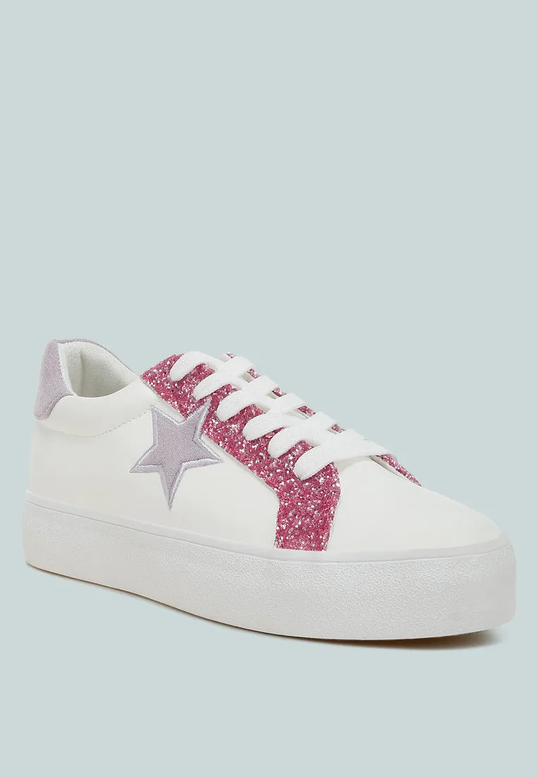 Bomber Metallic Star Glitter Sneakers