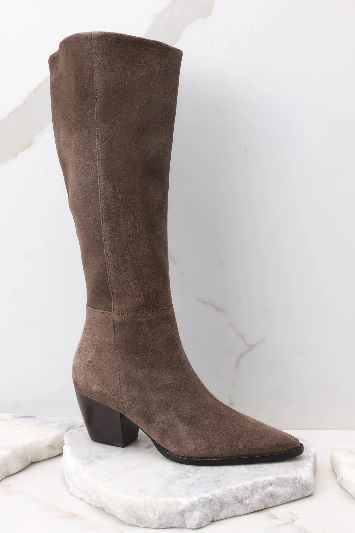 Bruna Smoke Suede Boots