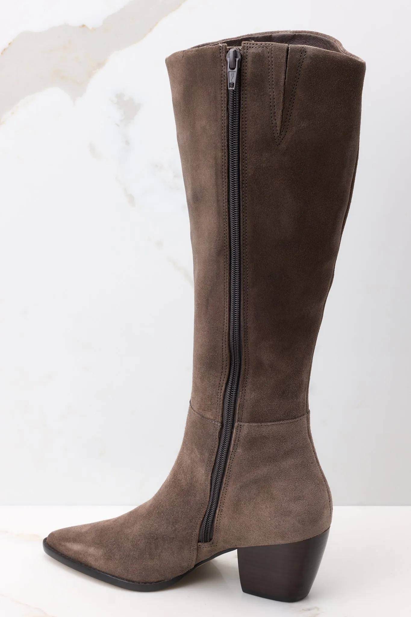 Bruna Smoke Suede Boots