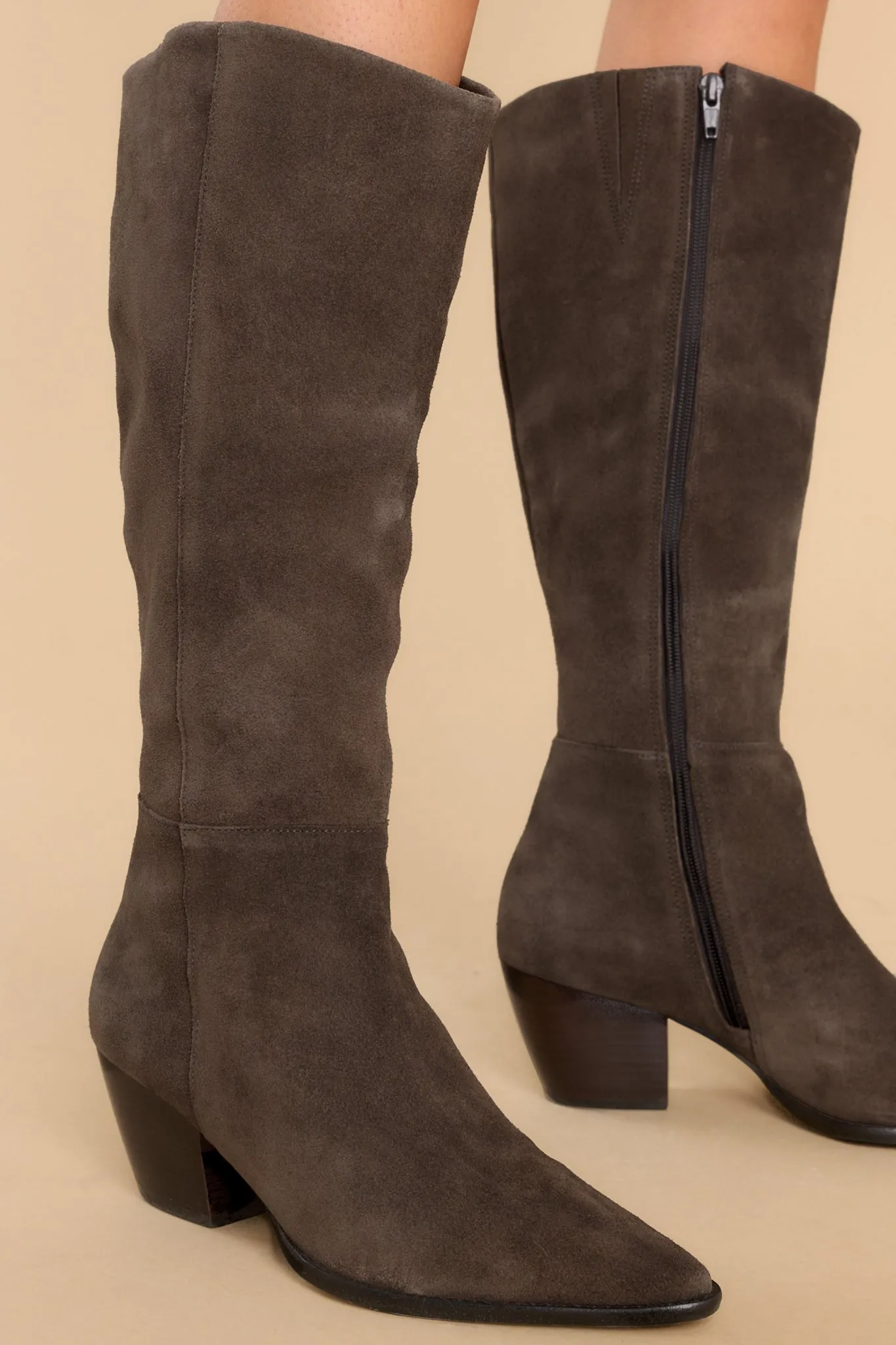 Bruna Smoke Suede Boots