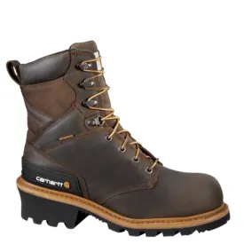 Carhartt Men's 8" Vintage Saddle Waterproof Safety Toe Logger Boot - CML8360