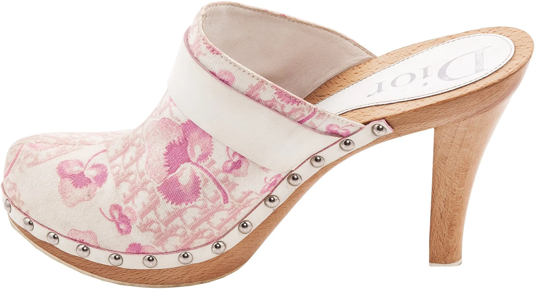 Christian Dior Resort Logo Flowers Platform Clogs