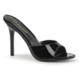 CLASSIQUE-01 Black Ankle Slide High Heel