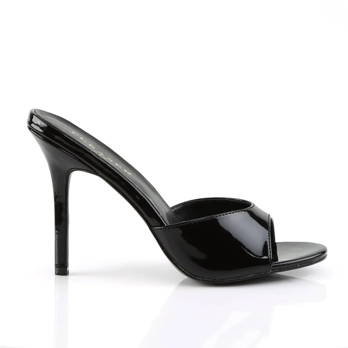 CLASSIQUE-01 Black Ankle Slide High Heel