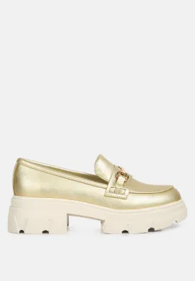 Darlina Metallic Platform Loafers