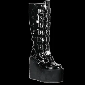 Demonia - SWING-815 Black Patent Vegan Leather