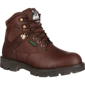 Georgia Boot Work Mens 6" Homeland Waterproof Leather Brown G106