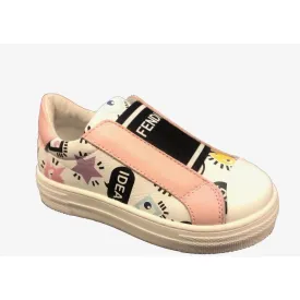 Girls Pink Monster Slip-on Shoes