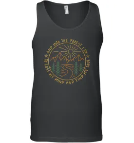 Hiking Camping And Into The Forest I Go Lose My Mind Men Cotton Tank Top