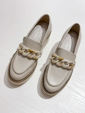 Louie Platform Loafers - Bone