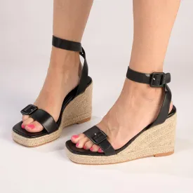 Madison Annabella Espadrille Wedge - Black