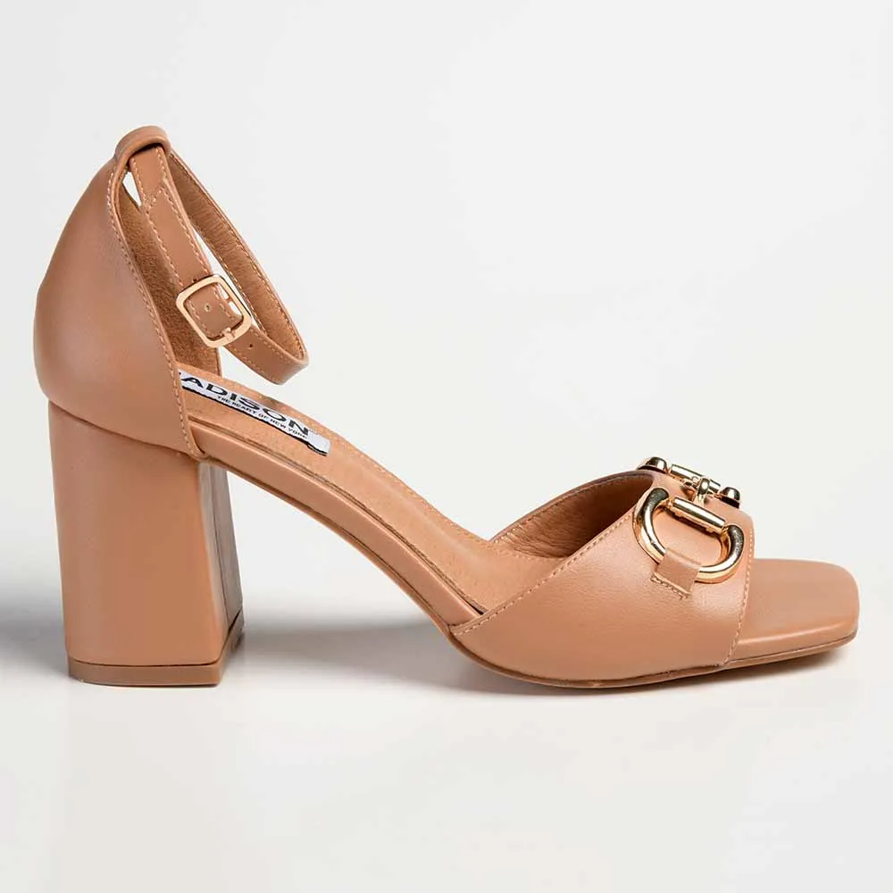 Madison Galilee Block Heel - Dark Nude