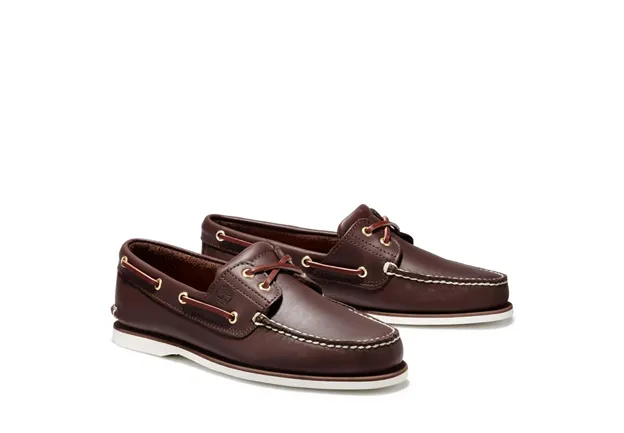 Men's Timberland's Classic 2 Eyelet Dark Brown Boat Shoes