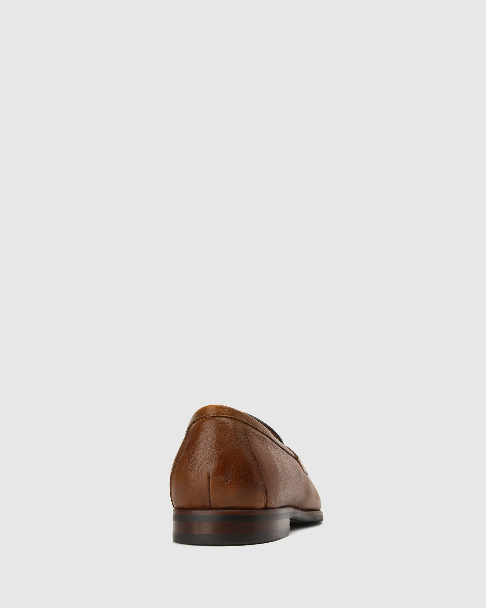 NATE Leather Buckle Trim Loafers