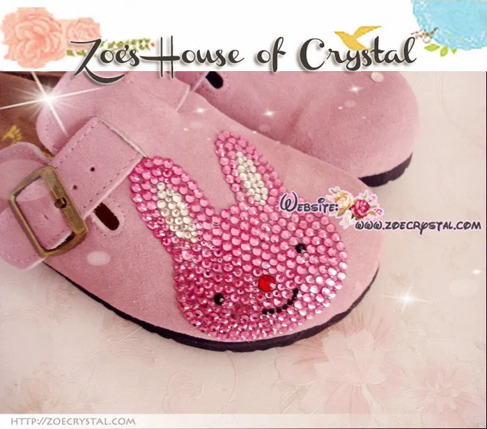 Promtion: 20% off Casual Style Bling and Sparkly Clogs / Sandals with Cute Bunny