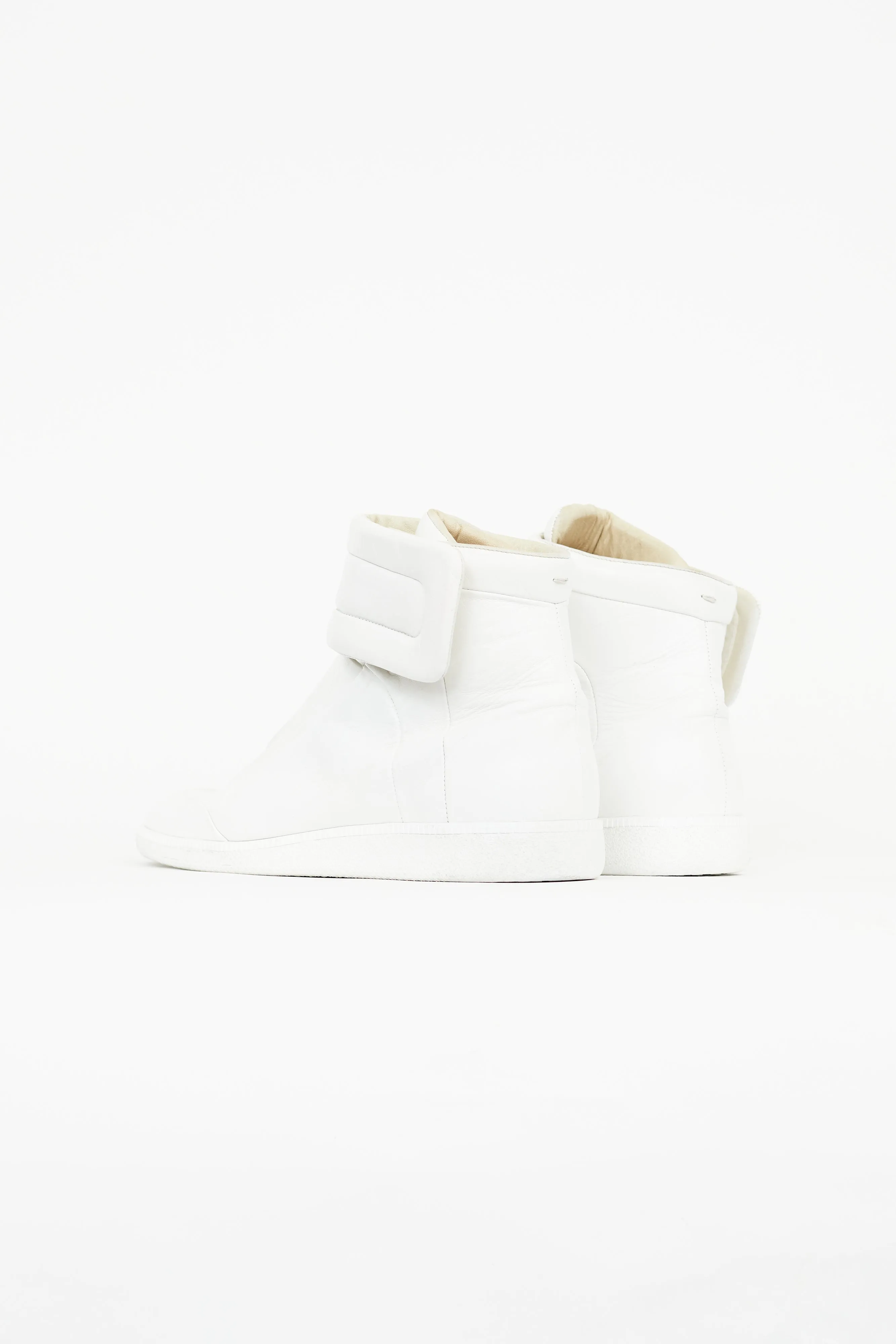 White Leather Future High Top Sneaker