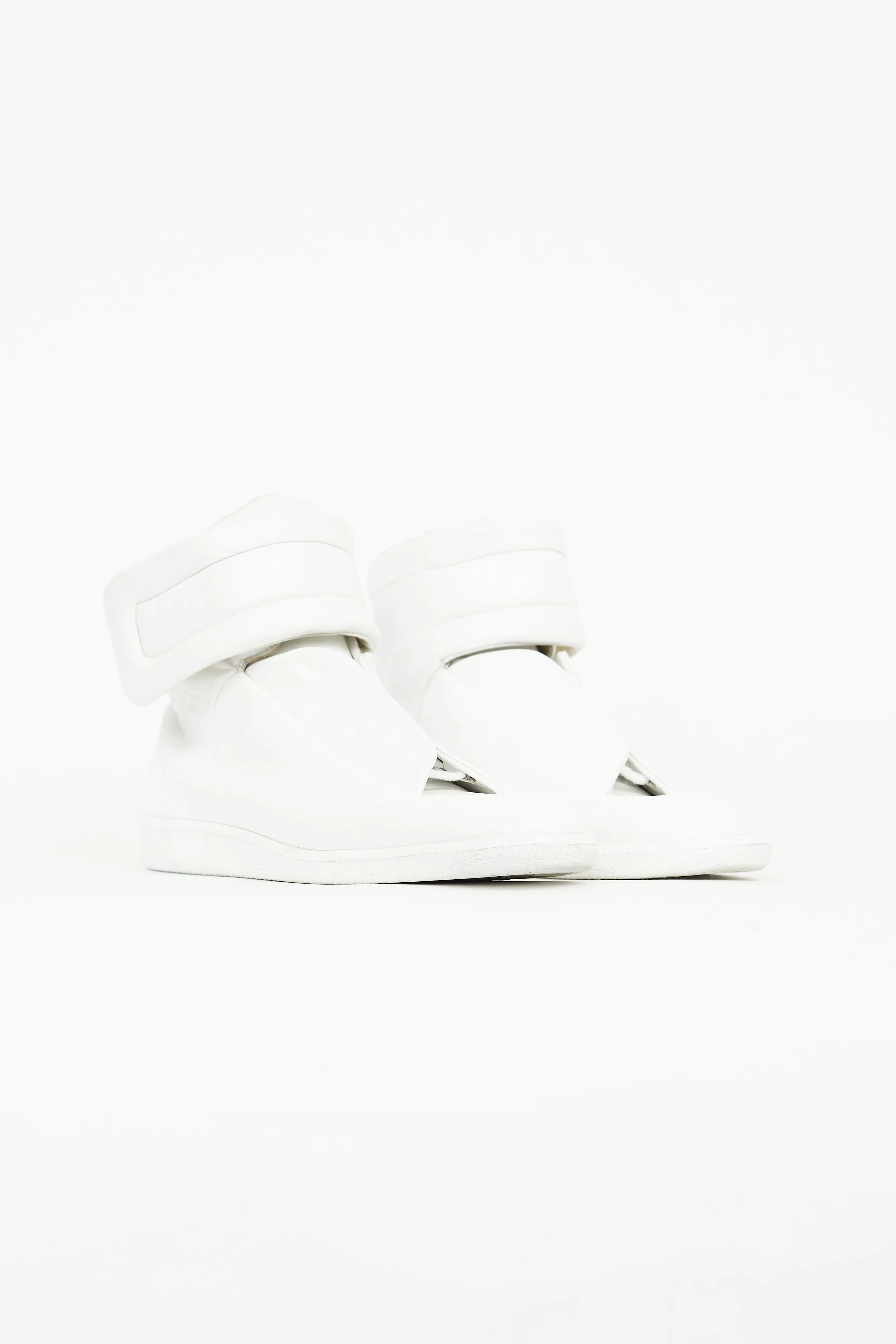 White Leather Future High Top Sneaker